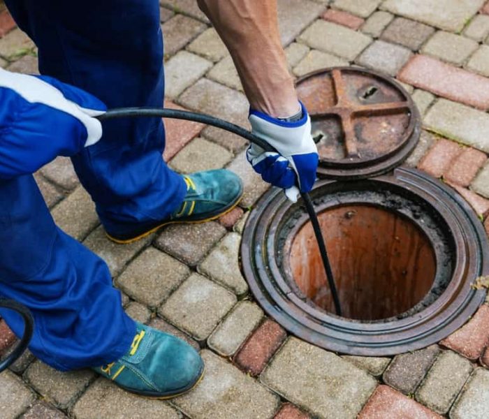 sewer cleaning with hose